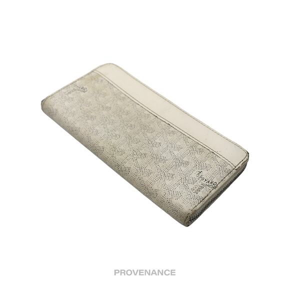 🔴 Goyard Matignon Zipped Wallet - White Goyardine - Picture 4 of 11